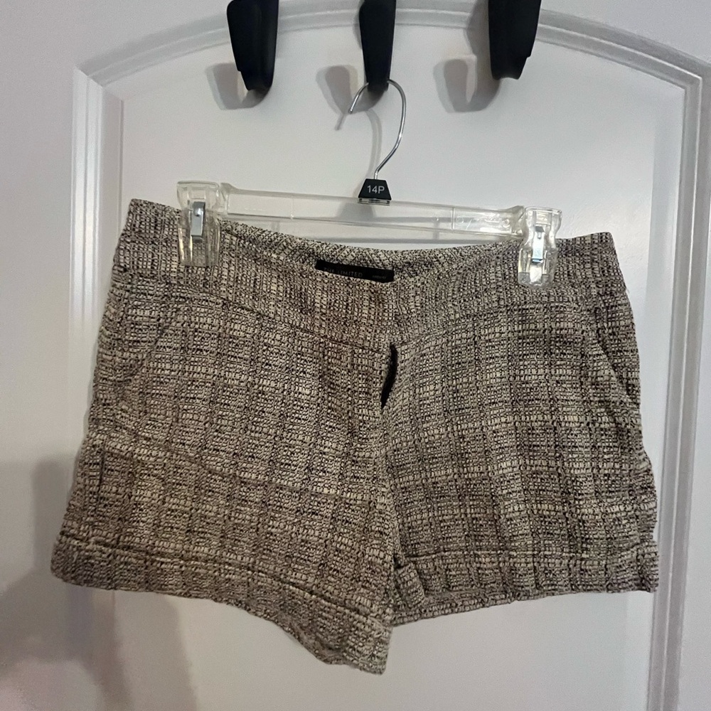 Gray Tweed Shorts